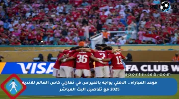 موعد المباراة.. الأهلي يواجه بالميراس في نهائي كأس العالم للأندية 2025 مع تفاصيل البث المباشر